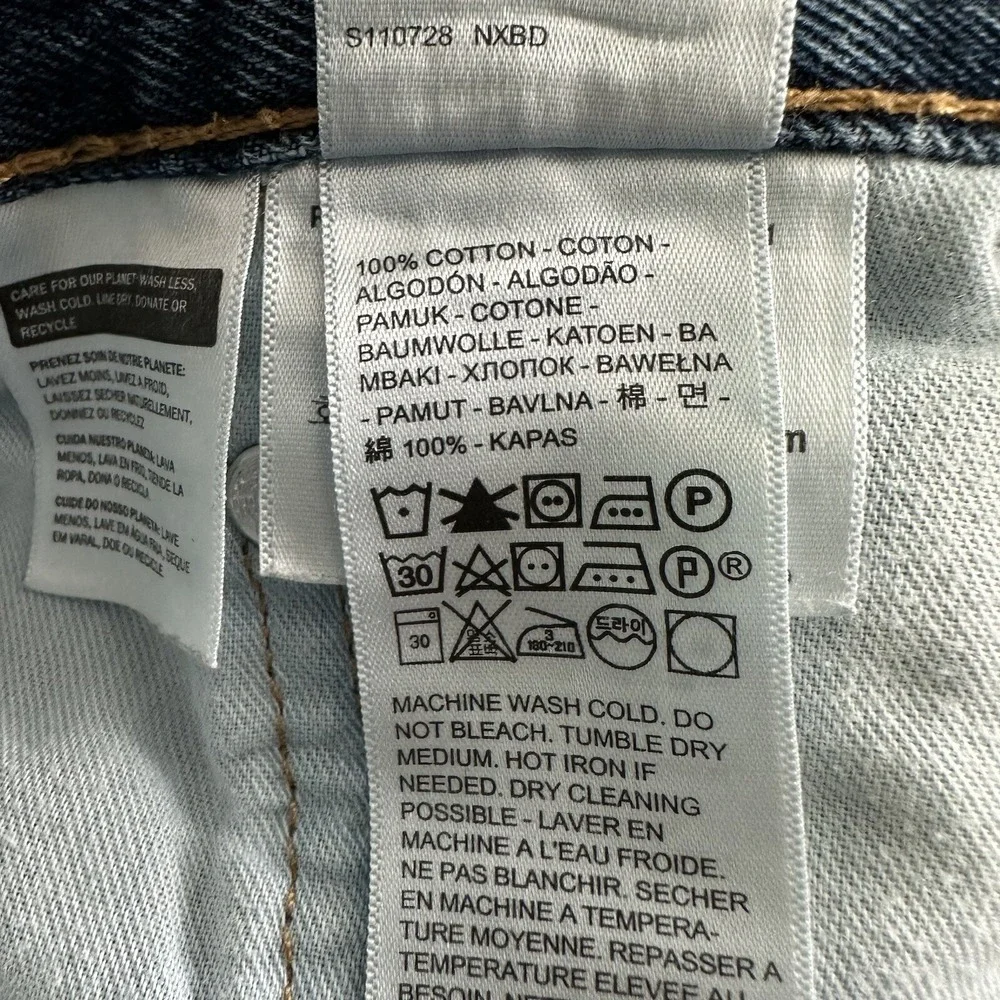 Levi's Mens 40x32 550 Blue Jeans Relaxed Straight Cotton‎ Denim Medium Wash EUC